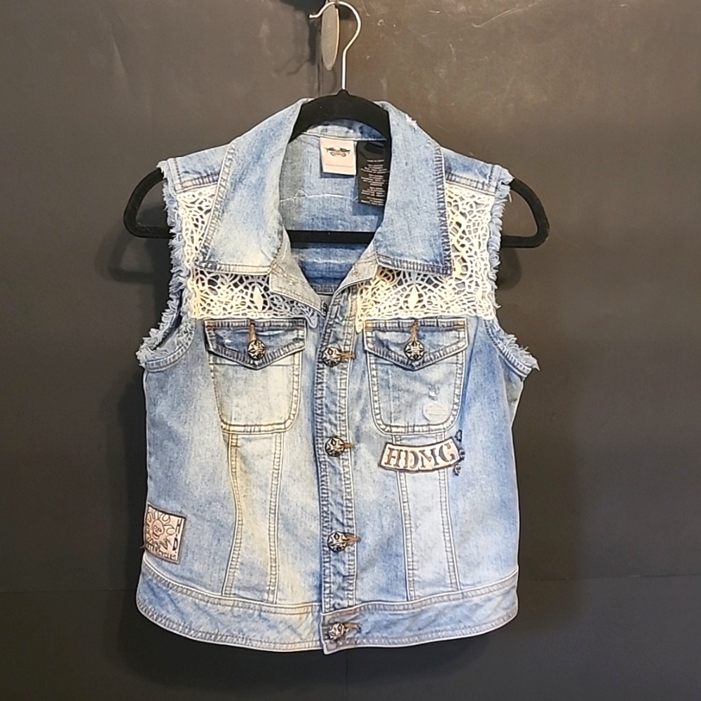 Women's Harley-Davidson denim vest size large